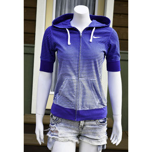 Nike Cotton Ombre Full Zip Hoodie Short Sleeves